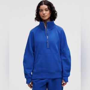 Lululemon Scuba Oversized Funnel-Neck Half Zip *Long Cerulean Blue M/L